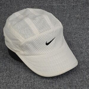 VINTAGE Nike Hat Cap Strap Back White Tailwind Panel Lightweight Mesh Mens 90s